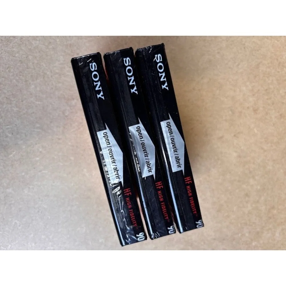 Sony HF High Fidelity 90‎ Minute Cassette Tapes Lot of 3 Normal Bias